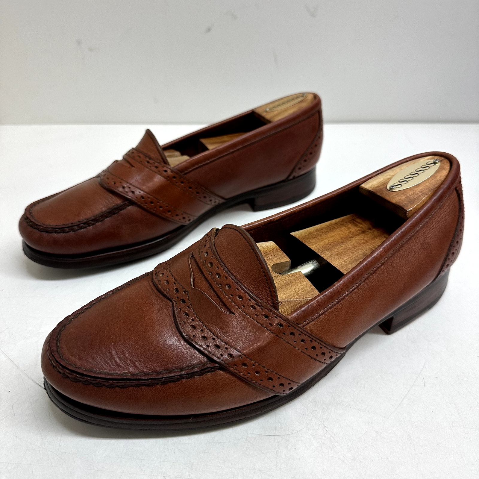 Euc Rancourt & Co. X Polo Ralph Lauren Penny Loafers Brogued Made In Maine Usa 9 — image 6 of 8